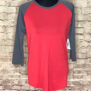 NWT LuLaRoe Randy Medium M Red/Gray